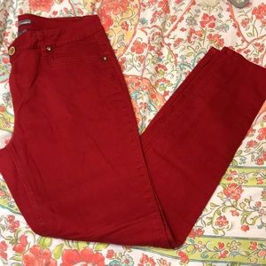 Size 12. Red New Directions skinny jeans